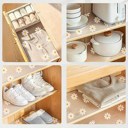 118in Waterproof Non-Slip Daisy Shelf Liner