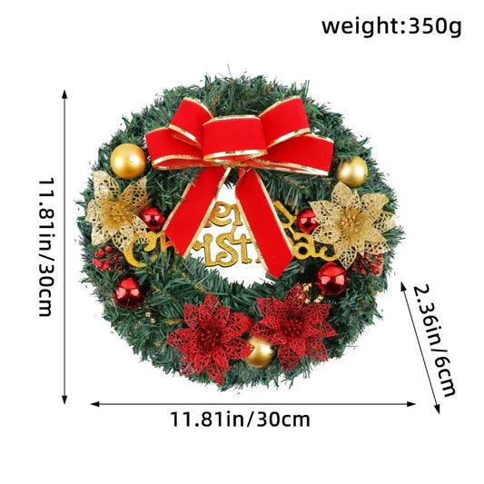 12 Inch Festive Window Christmas Wreath