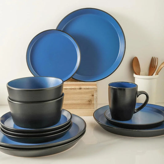 32-Piece Modern Stoneware Dinnerware Set