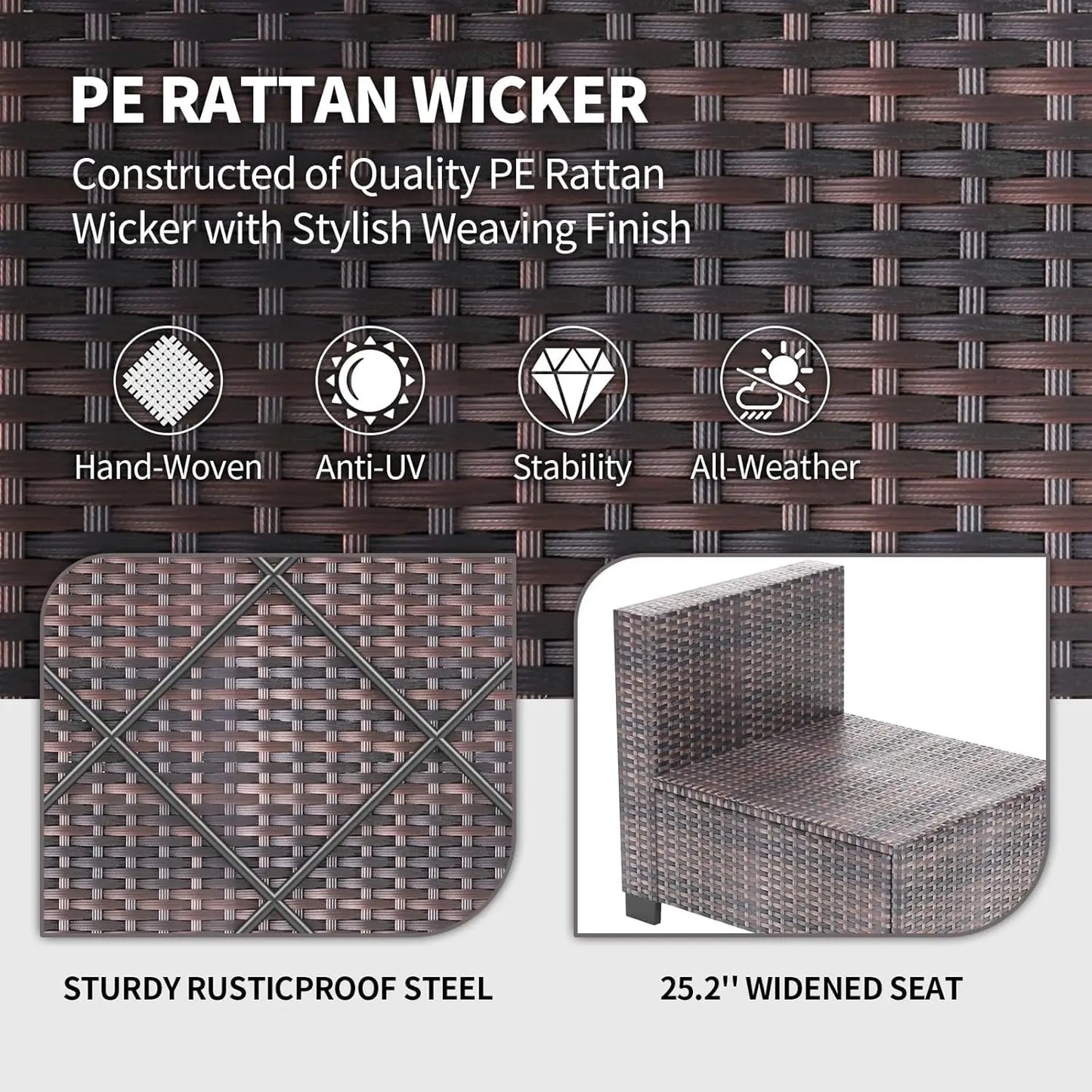 7-Piece Outdoor Wicker Furniture Set