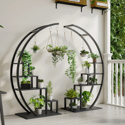 5 Tier Half Moon Flower Plant Stand-2 Pack