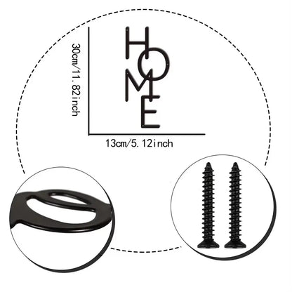 - Vertical Metal HOME Sign