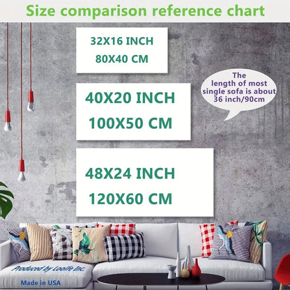 Modern Art Deco Snowmen and Sleigh Winter Scenery