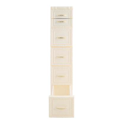 Narrow Storage Cabinet with Movable Wheels