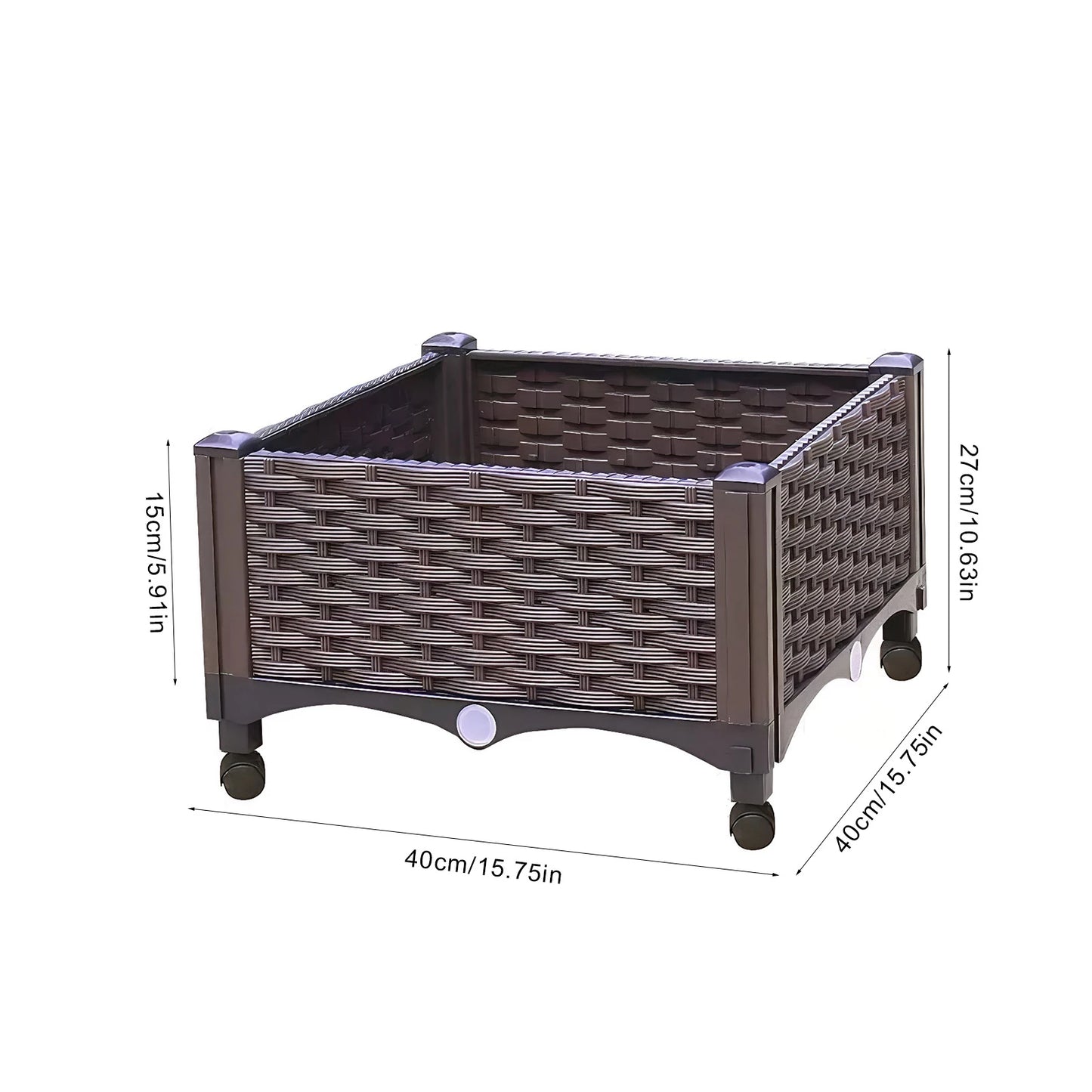 Outdoor Elevated Garden Boxes with Drainage Plug