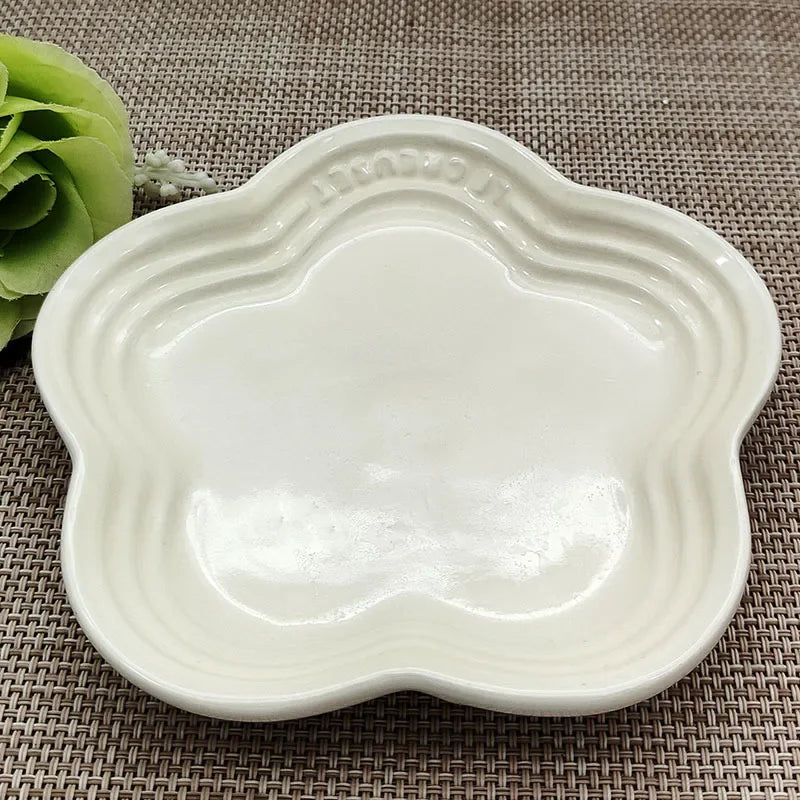 French Blossom Ceramic Dessert Plates