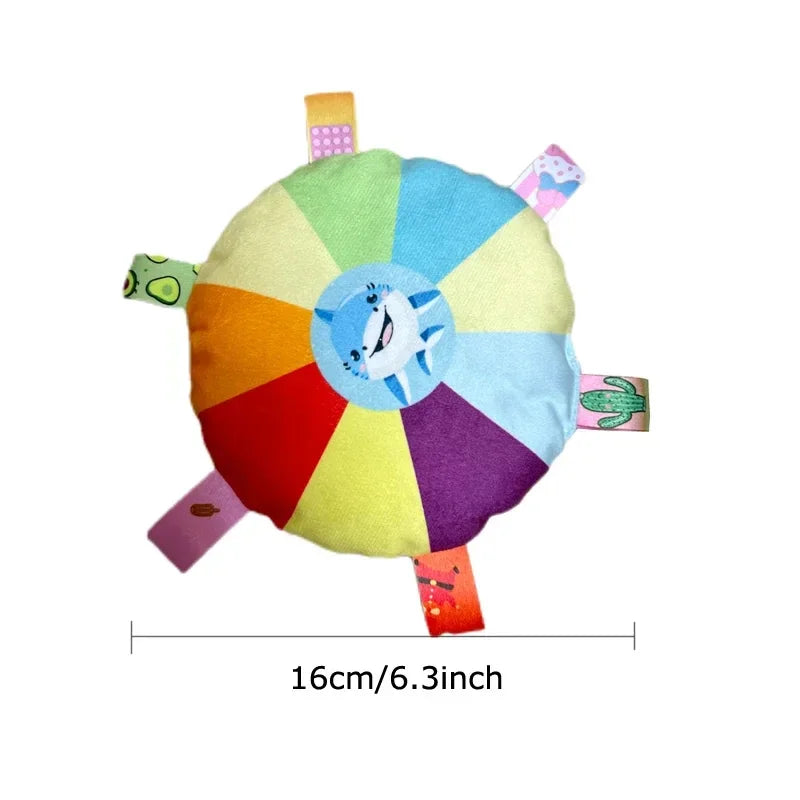 Rainbow Plush Flying Saucer Dog Toys