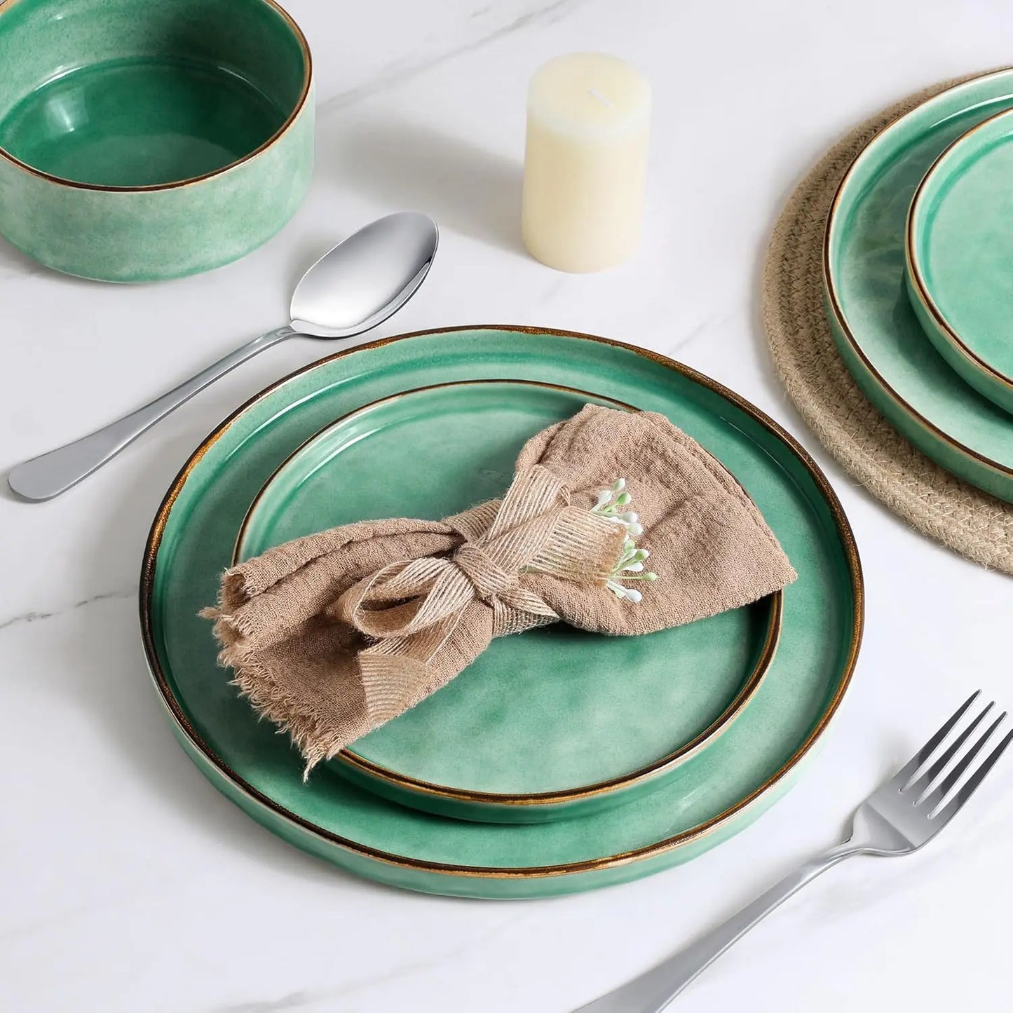 12 Piece Stoneware Dish Set