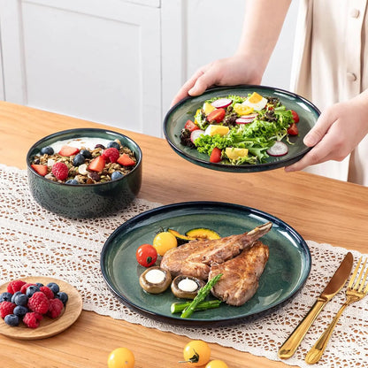 Starry Green Dinnerware Sets for 4