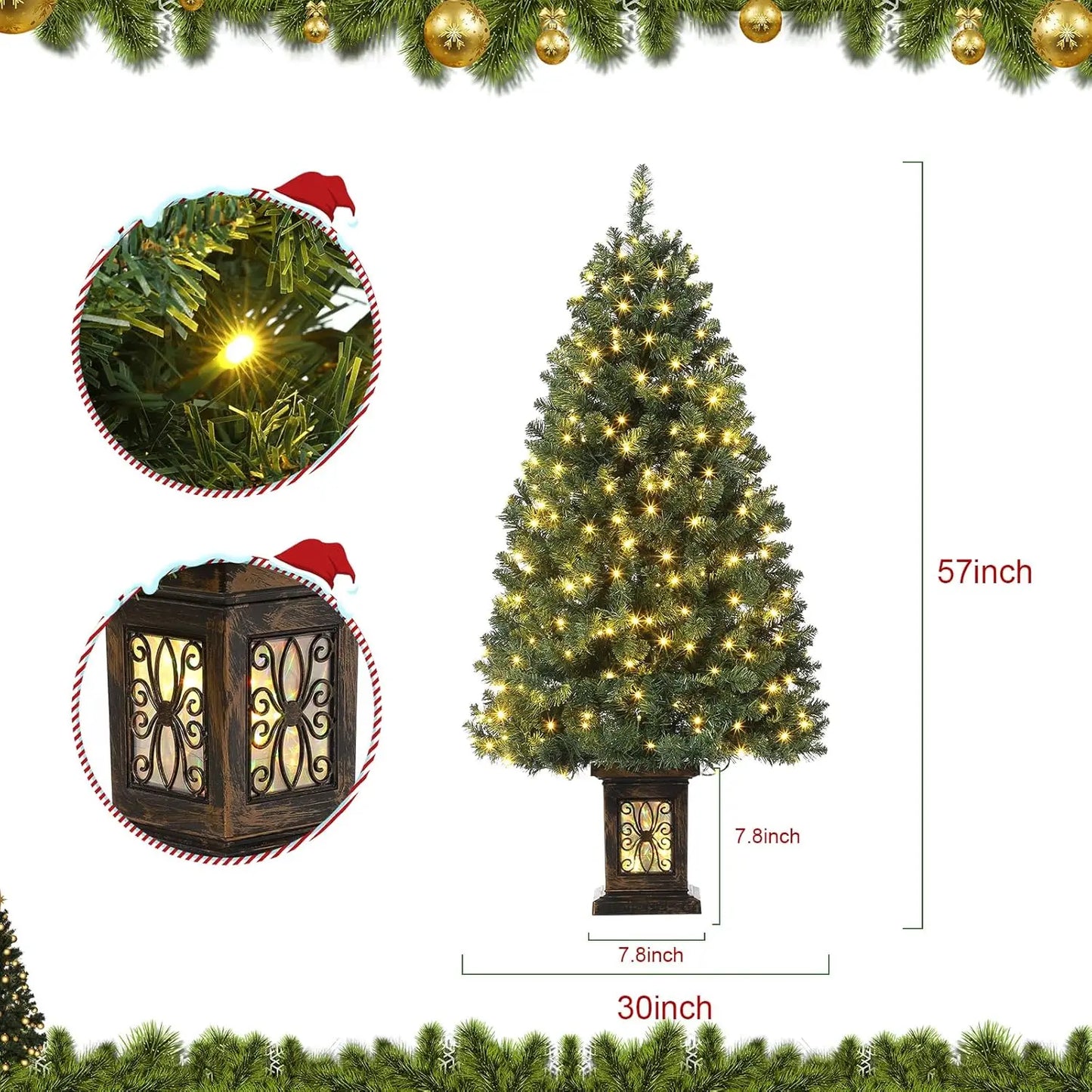 4.5ft Pre-Lit Christmas Tree