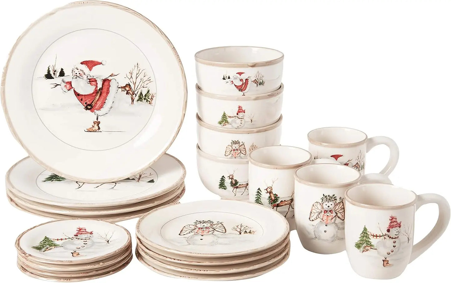 20-Piece Christmas Twig Holiday Dinnerware Set
