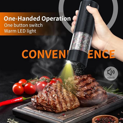 4Pack Electric Salt and Pepper Grinder Set