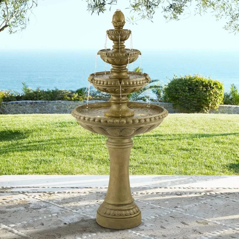Italian Outdoor Water Fountain with LED Light
