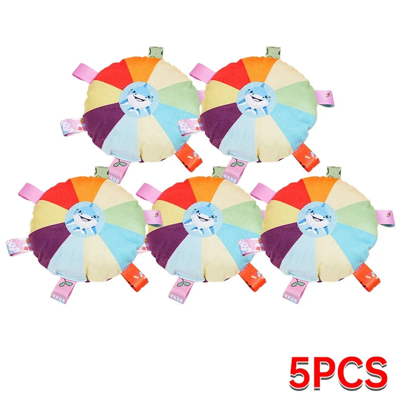 Rainbow Plush Flying Saucer Dog Toys