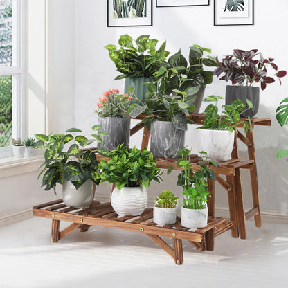 Wooden 3-Tier Ladder Plant Stand