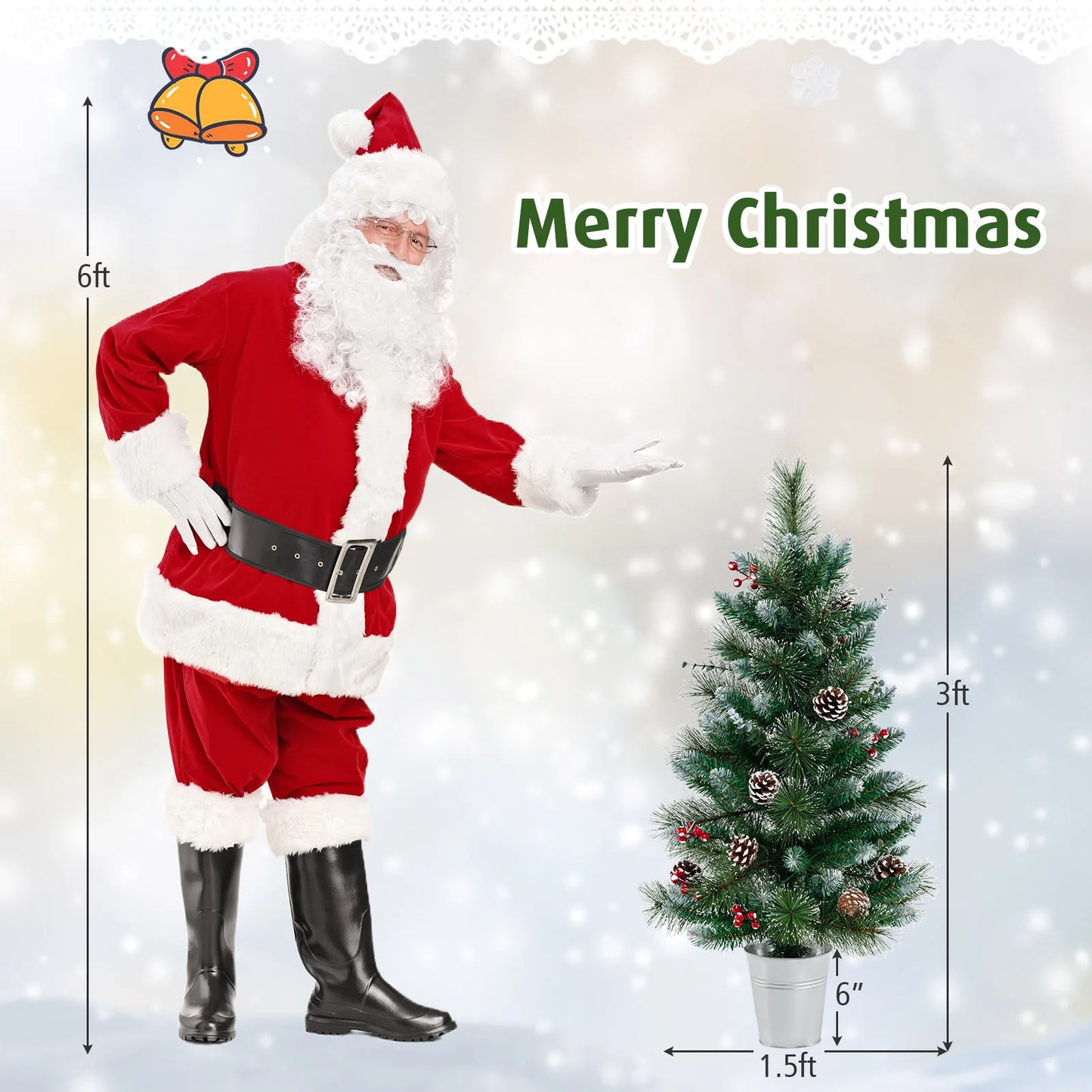 3 FT Artificial Entrance Christmas Tree