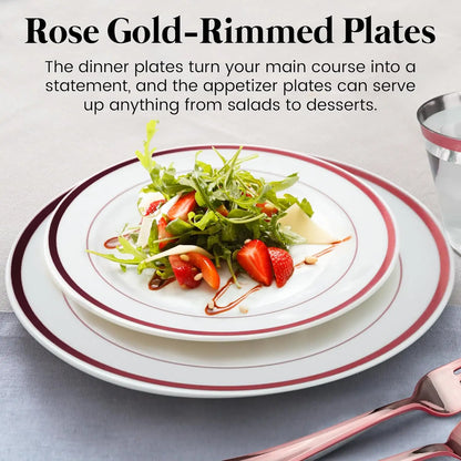 1200 Piece Rose Gold Dinnerware Set
