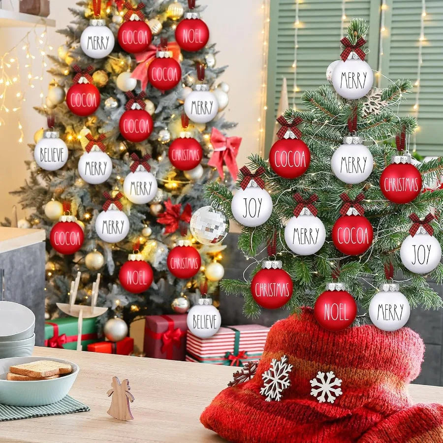 24 Pcs Merry Christmas Ornaments