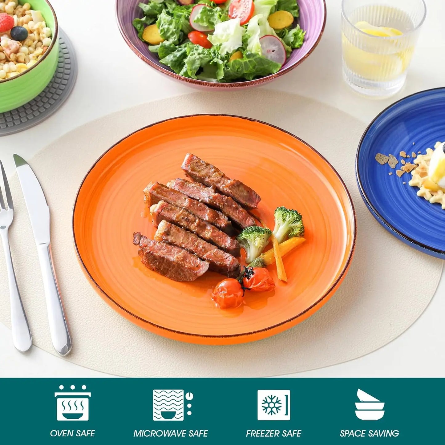 Set for 6 Bonita Stone Dinnerware Sets