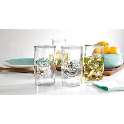 Set of 4 Vintage Italian Style Drinking Glasses