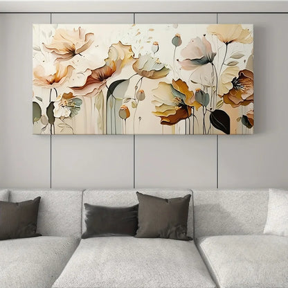 Flowy Petal Abstract floral canvas art