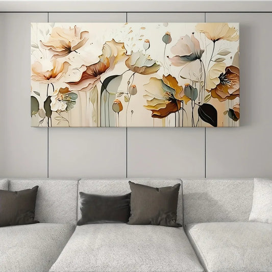 Flowy Petal Abstract floral canvas art