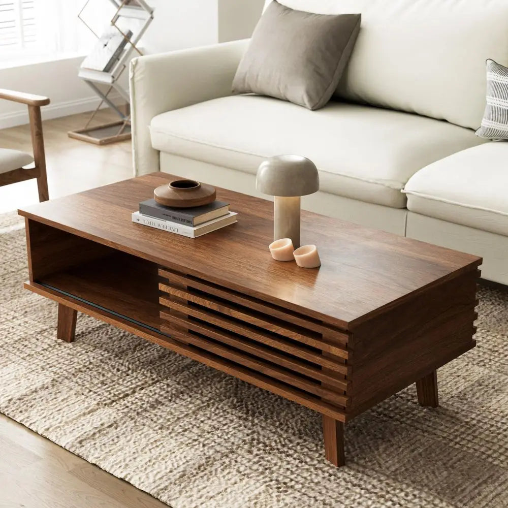 Mid Century Wood Coffee Table and TV Stand