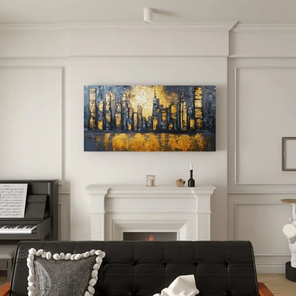Abstract Cityscape on Canvas