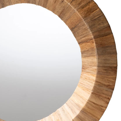 Bohemian Natural Grass Cloth Concave Wall Mirror