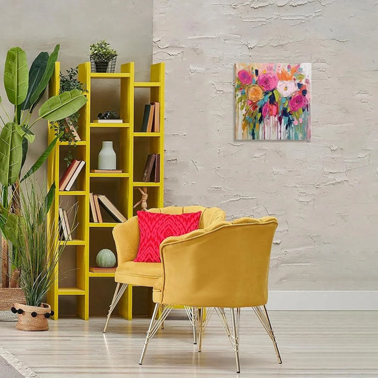 17in x 17in Urban Abstract Floral Wall Art