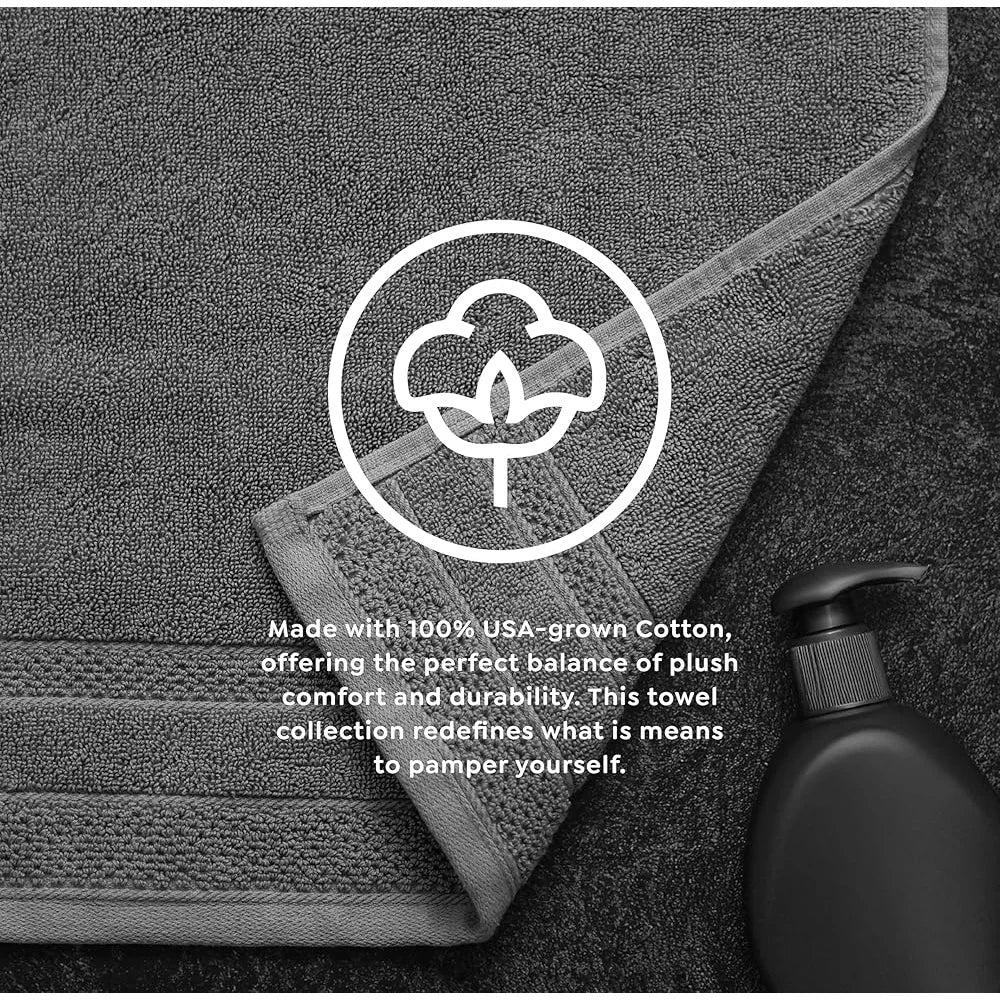 Plush Premium Cotton Hand Towels-Set of 4