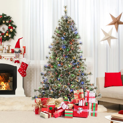 Pre-lit Artificial Christmas Tree with 9 Lighting Modes