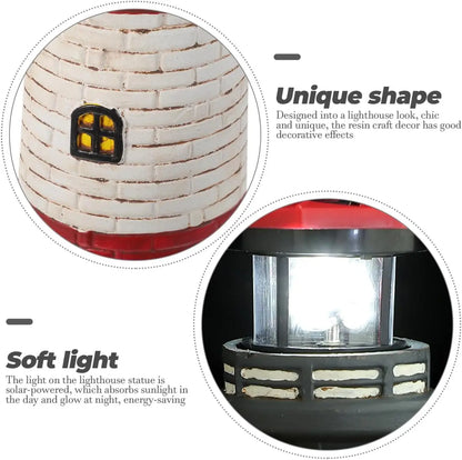 Outdoor Solar Rotating Lighthouse