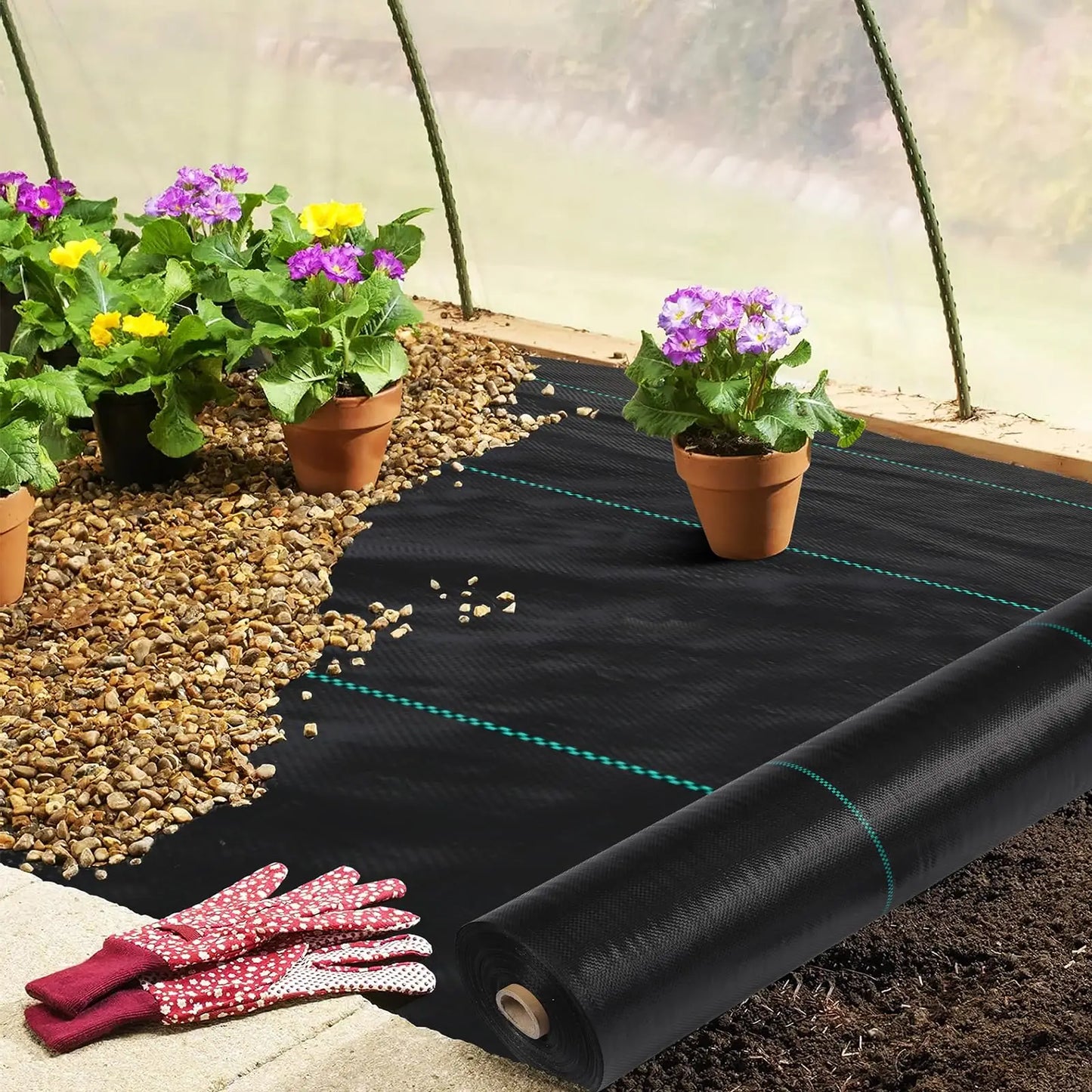 3/4/6*300/600FT Heavy Duty Weed Barrier Fabric