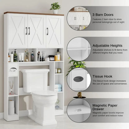Farmhouse over the Toilet Storage Cabinet