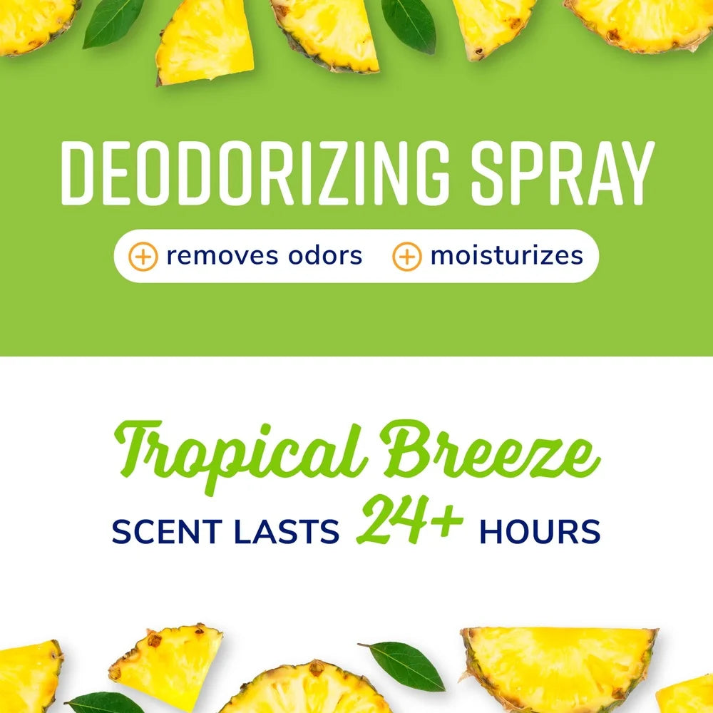 Plant Based Tropical Breeze Deodorizing Spray Eliminates Odors and Moisturizes Pets Coat