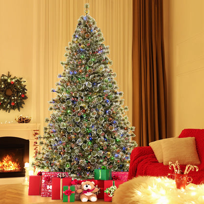 Pre-lit Artificial Christmas Tree with 9 Lighting Modes
