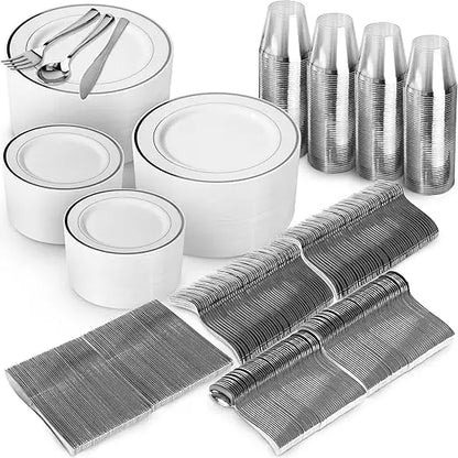 1200 Piece Rose Gold Dinnerware Set