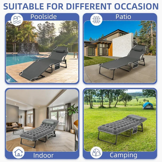 Portable Sleeping Cot with Mattress for Camping