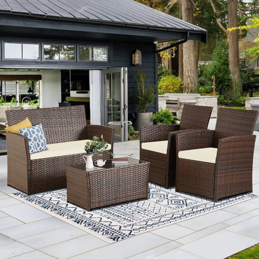 4 Piece Patio Furniture Set