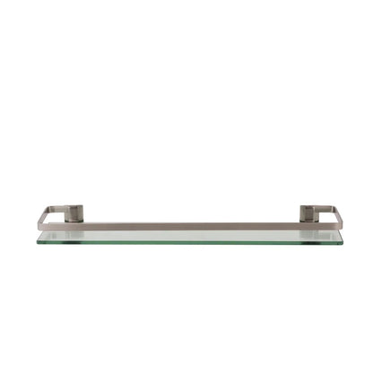 Glass Shelf with Nickel Rail Wall Mount