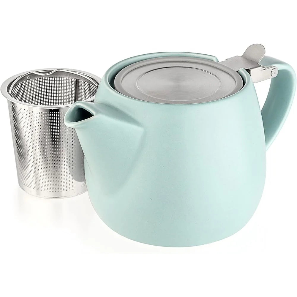 Porcelain Teapot with Extra-Fine Infuser for Loose Tea Brewing