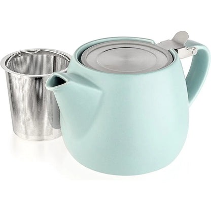 Porcelain Teapot with Extra-Fine Infuser for Loose Tea Brewing