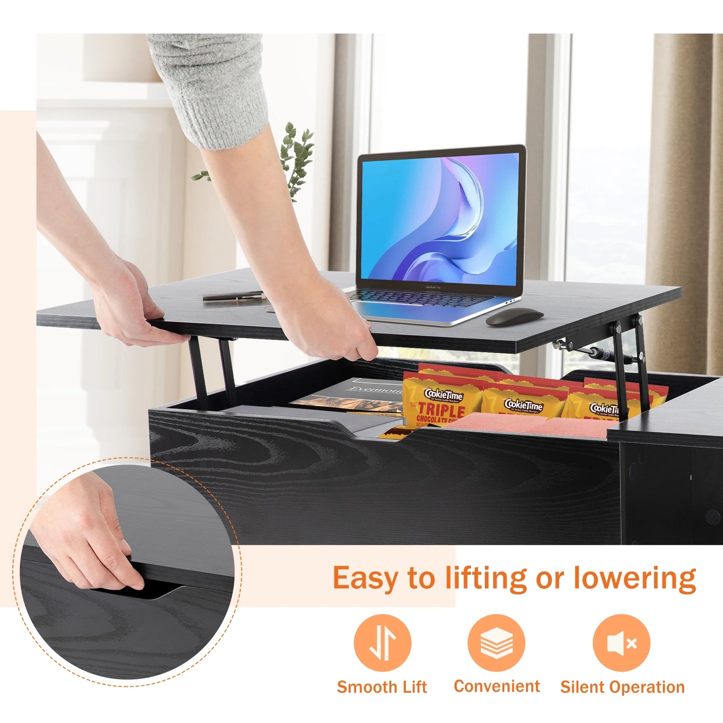 Beautiful Lift Top Coffee Table with Storage