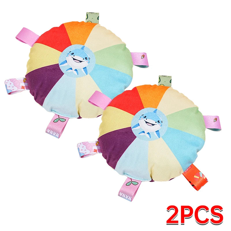 Rainbow Plush Flying Saucer Dog Toys