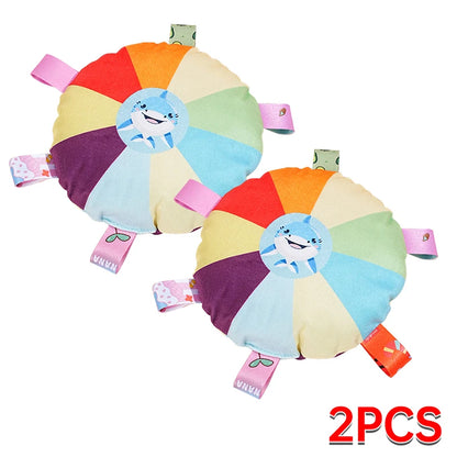 Rainbow Plush Flying Saucer Dog Toys