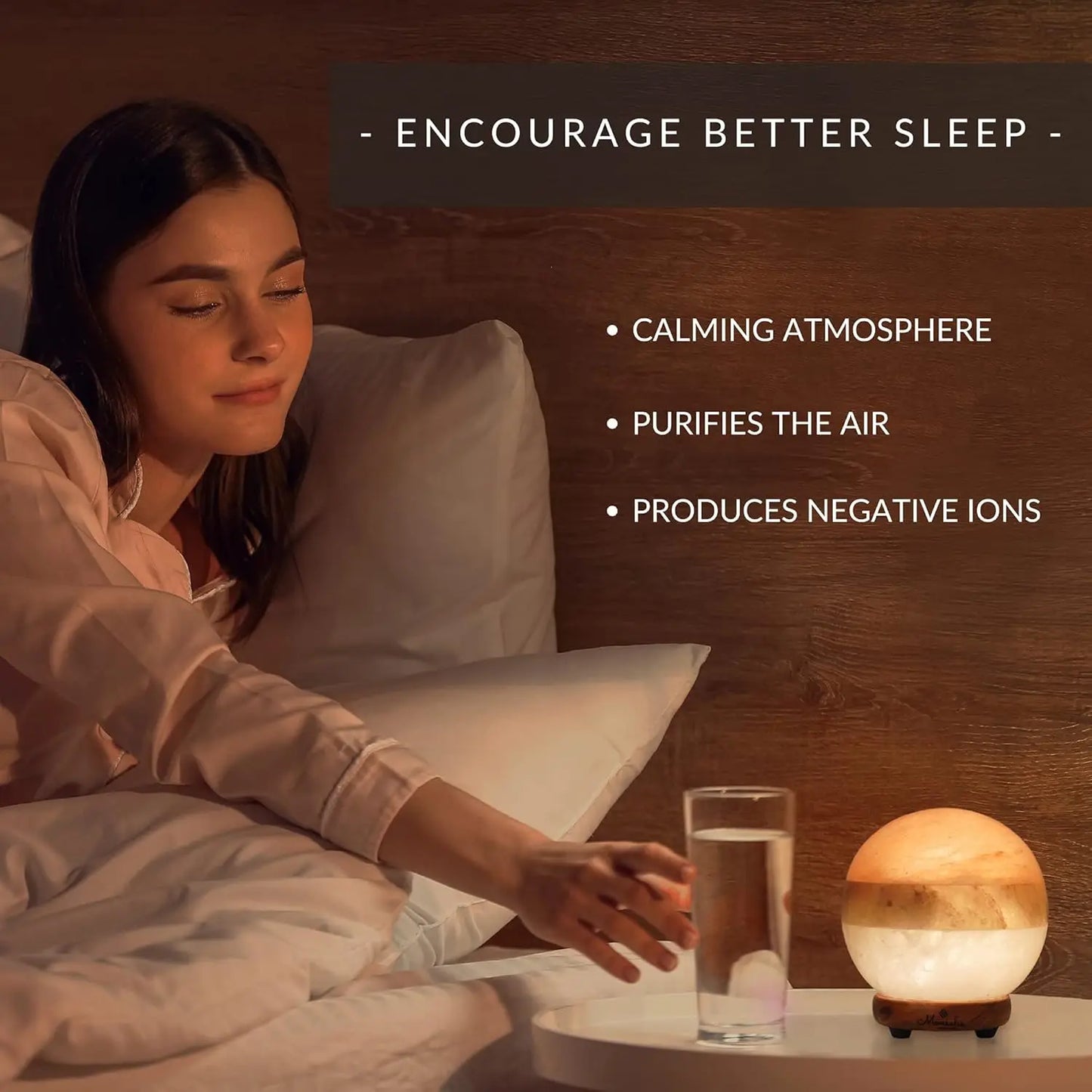 Illumination Himalayan Salt Lamp - Pink White Grey Globe with Dimmer, Adjustable Glow