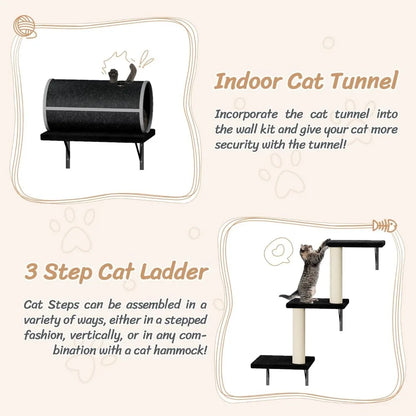 NUNU LAB 7-in-1 Wall Mounted Cat Climber Set