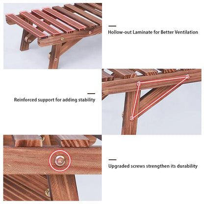Wooden 3-Tier Ladder Plant Stand