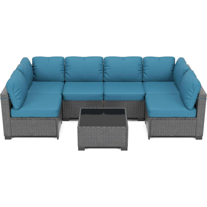 7-Piece Outdoor Wicker Furniture Set
